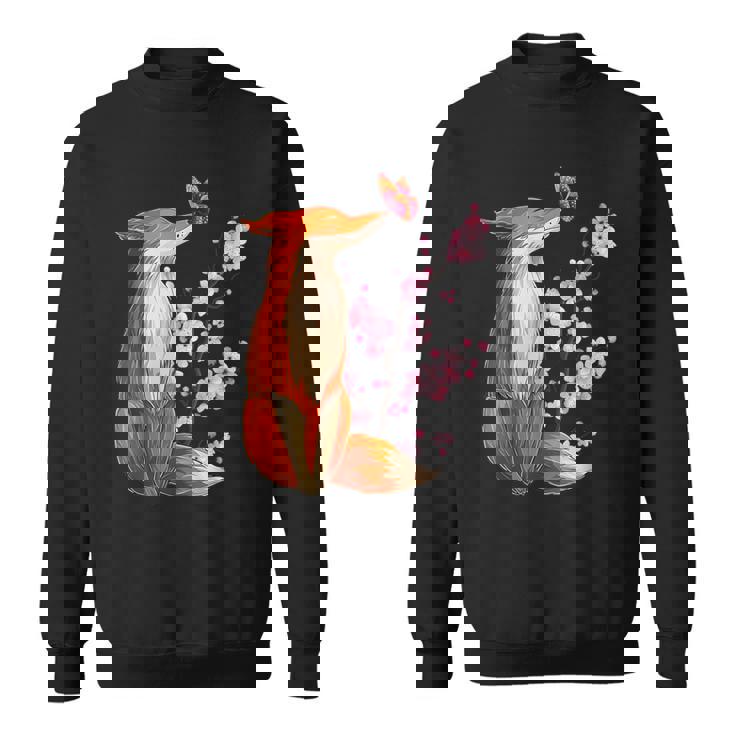 Renard Japonais En Fleurs De Cerisier Kawaii Sweater e
