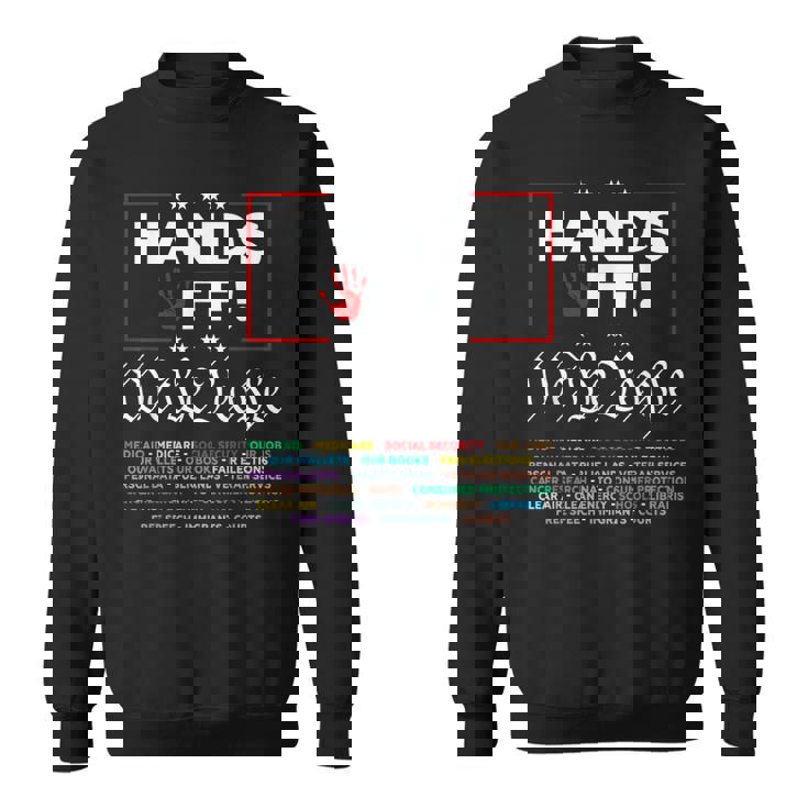 Resist Hands Off Protest Vintage We The People American Flag Sweatshirt
