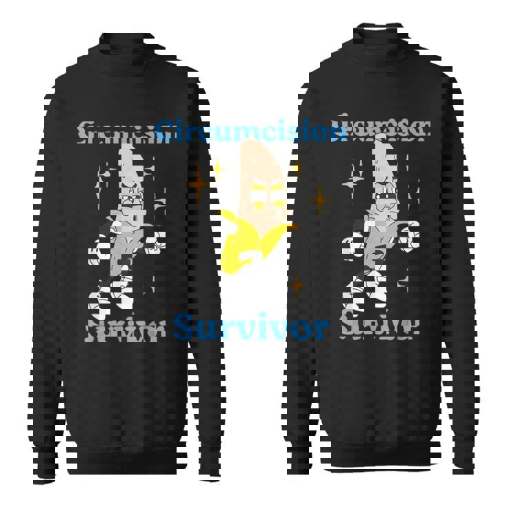 Retro Circumcision Survivor Adult Humor Religious Sweatshirt