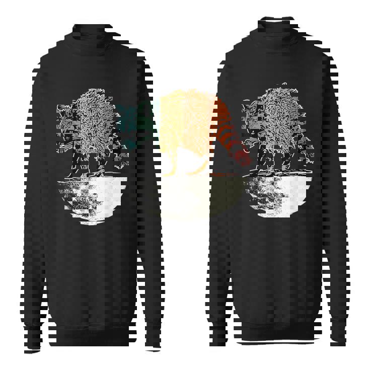 Retro Raccoon Sweatshirt - Vintage Trashpanda Design for Nostalgia