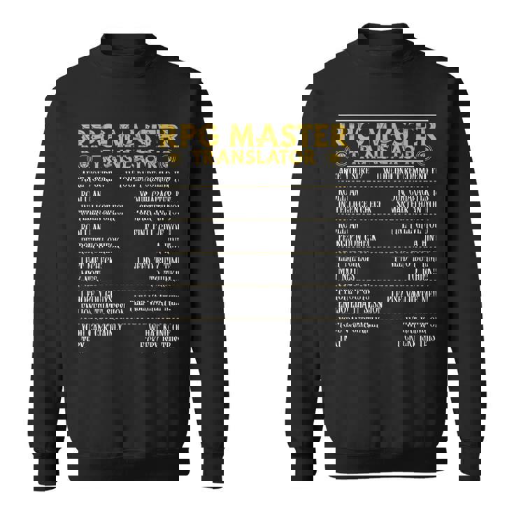 Role Playing Game Rpg D20 Tabletop Rpg Gamer Sweatshirt