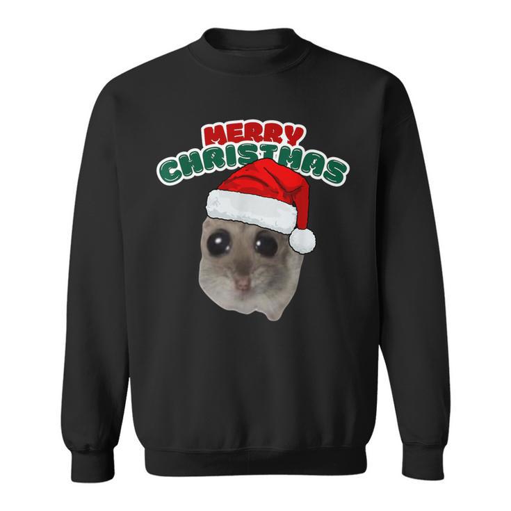 Sad Hamster With Christmas Wishes Sweatshirt