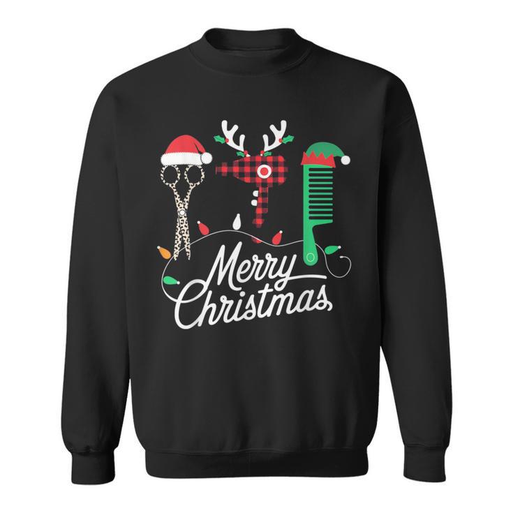 Salon Tools For Festive Christmas Hairdresser Merry Christmas Sweatshirt