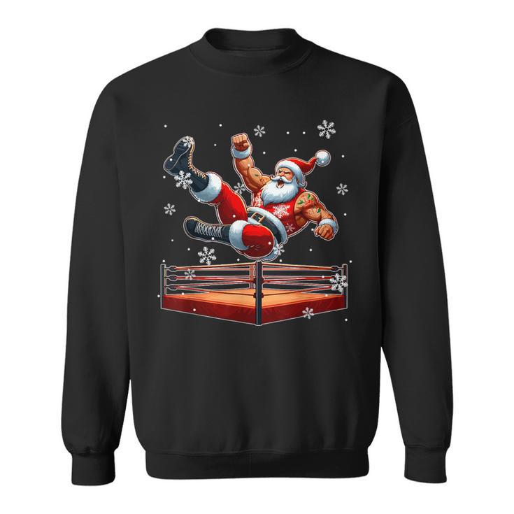 Santa Wrestling Christmas Wrestler Matching Sport Lover Sweatshirt