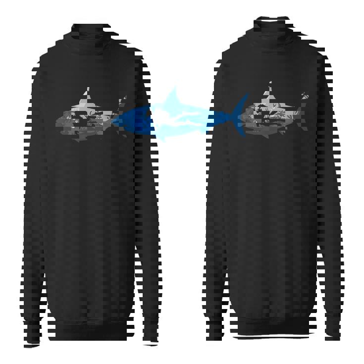 Scuba Diving Shark Ocean Explore Dive Diver Sweatshirt