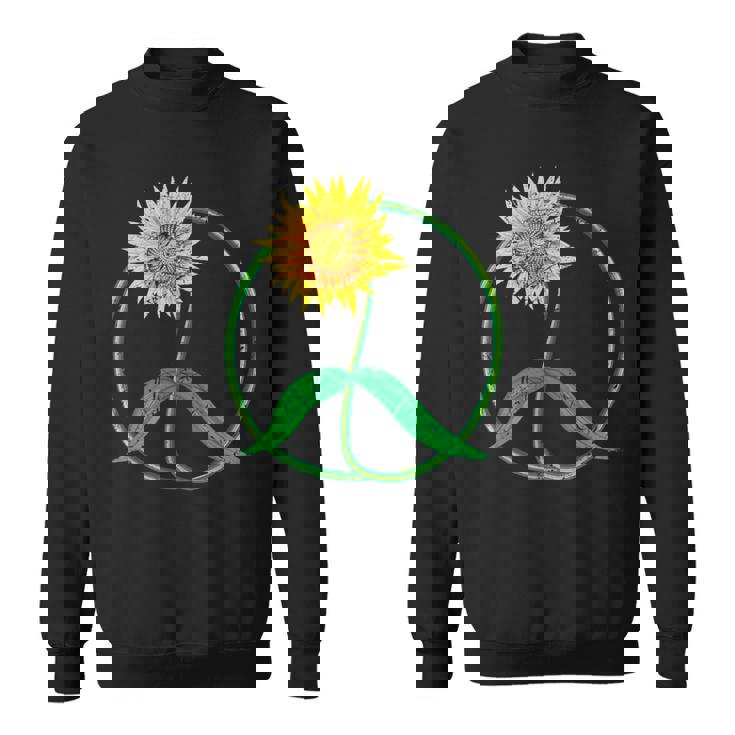 Signe De Paix Tournesol 60S 70S Hippie Fleur Symbole De Paix Sweater e