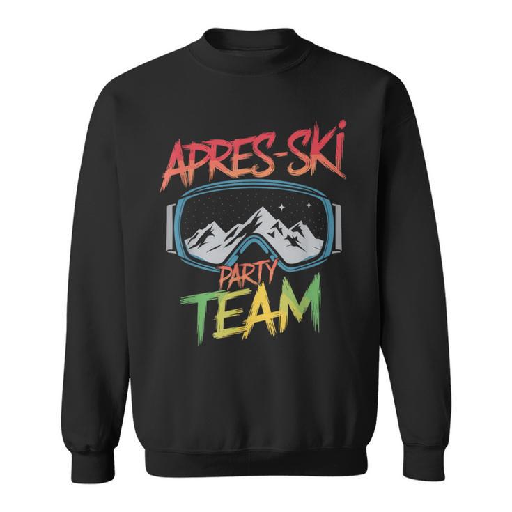 Skifahren Winter Sport Ski Party Lustiges Team Apres Ski Sweatshirt