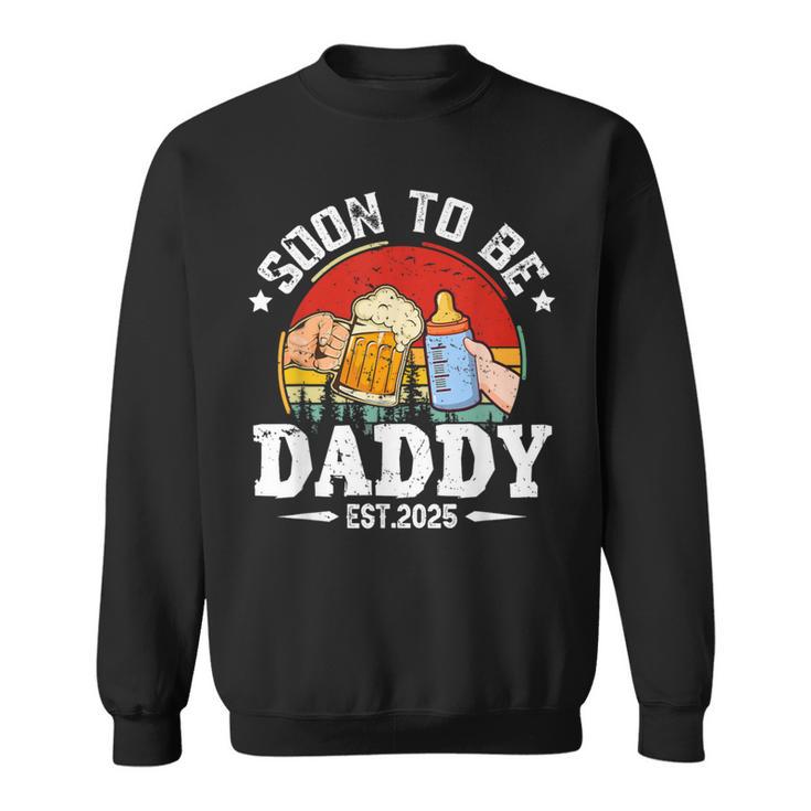 Soon To Be Daddy 2025 Retro Pregnancy Announcement Dad Sweatshirt