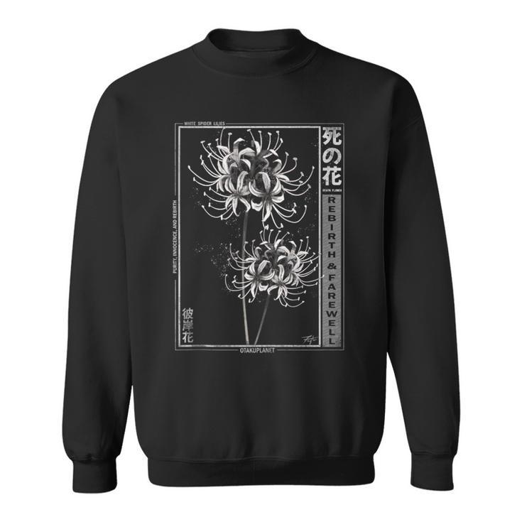 Spider Lily In Japanese Grunge Anime Floral Aesthetic Tank Top Sweatshirt