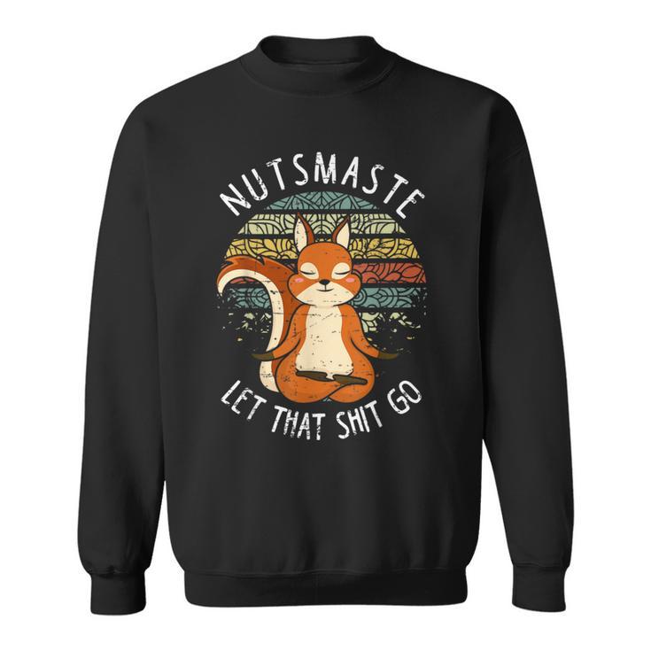 Squirrel Nutsmaste Yoga Meditation Retrointage Sweatshirt