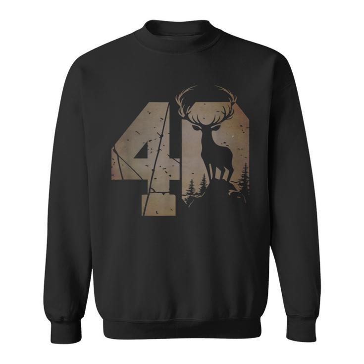 Stag Motif For Hunters 40S Birthday Or Anniversary Sweatshirt