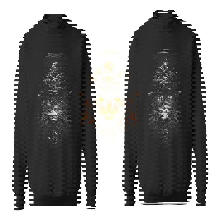 Steampunk Cat Steampunk Art Sweatshirt