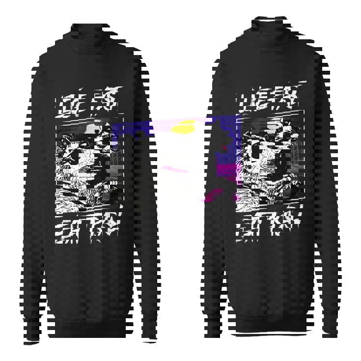 Street Cats & Trash Pandas Sweatshirt - Fun Cotton Blend for Adults