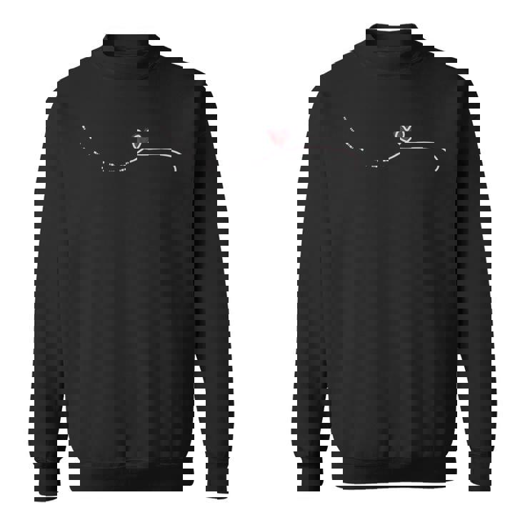Subtle F-K Trump Morse Code Heart Anti-Maga Feminist Rights Sweatshirt