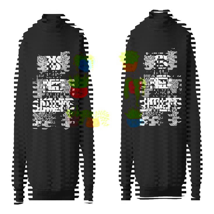 Echeveria Lolita Succulent Plant Sweatshirt - Monsterry