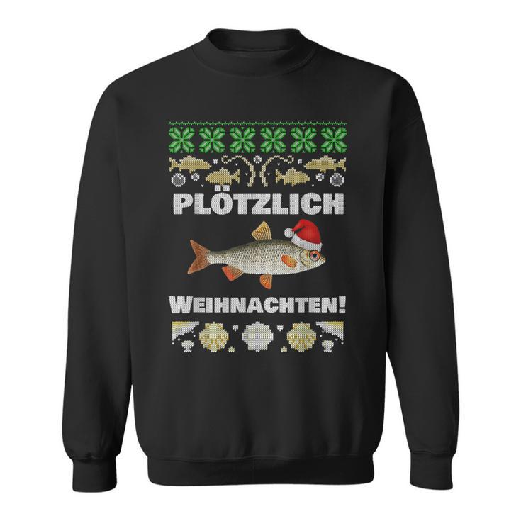 Suötzlich Christmas Fishing Plötz Red Eye Fish Sweatshirt