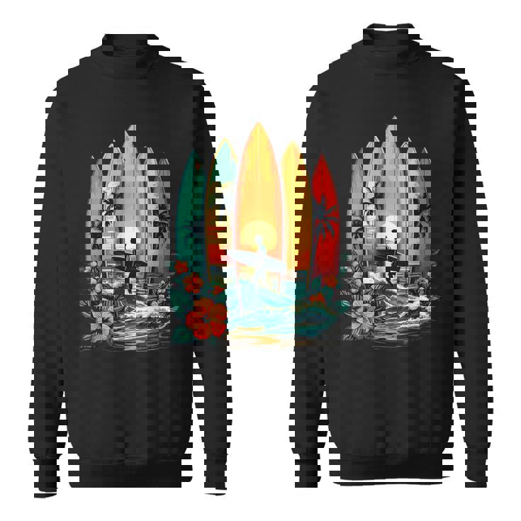 Surfboarder Hawaii Wave Surfing Beach Surfer Sweatshirt