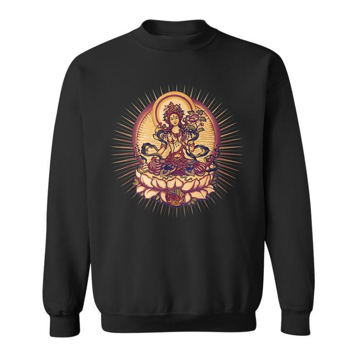 Tara Tibet Buddhism Lotus Meditation Yoga Om Spirituality Sweatshirt