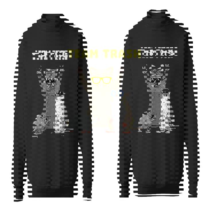 Team Trash Opossum & Raccoon Gang Short Sleeve Sweatshirt