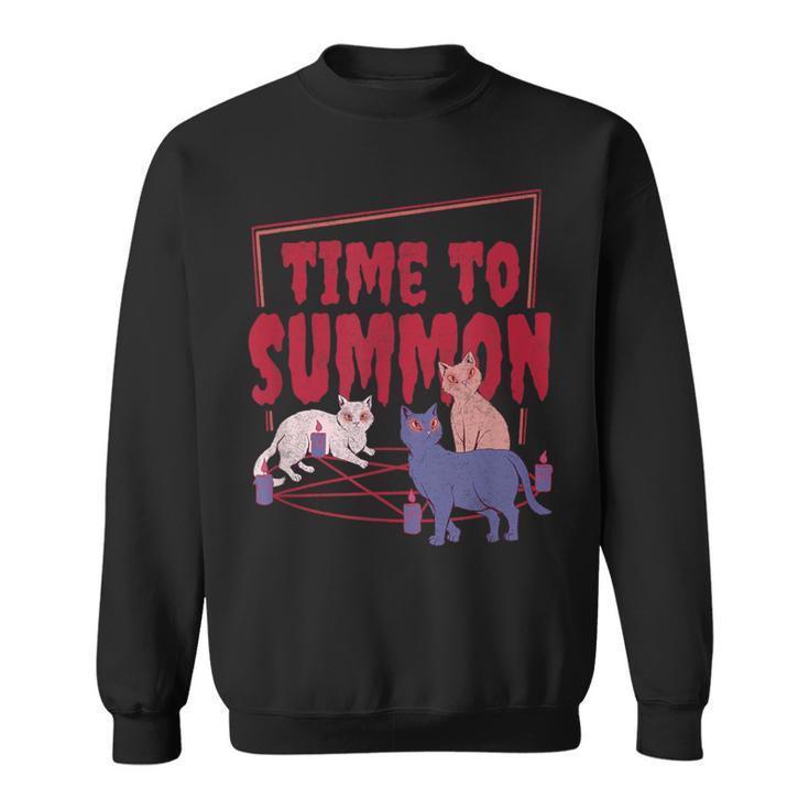 Time To Summon Satanic Cats With Pentagram Cat Pet Sweatshirt