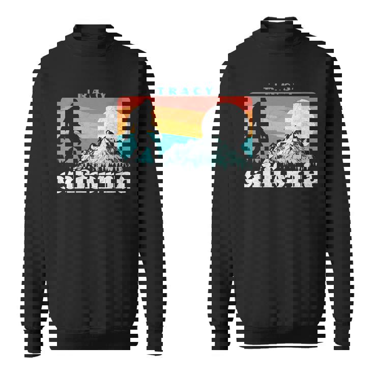Tracy California Retro 80S Bigfoot Mountains Sweater e