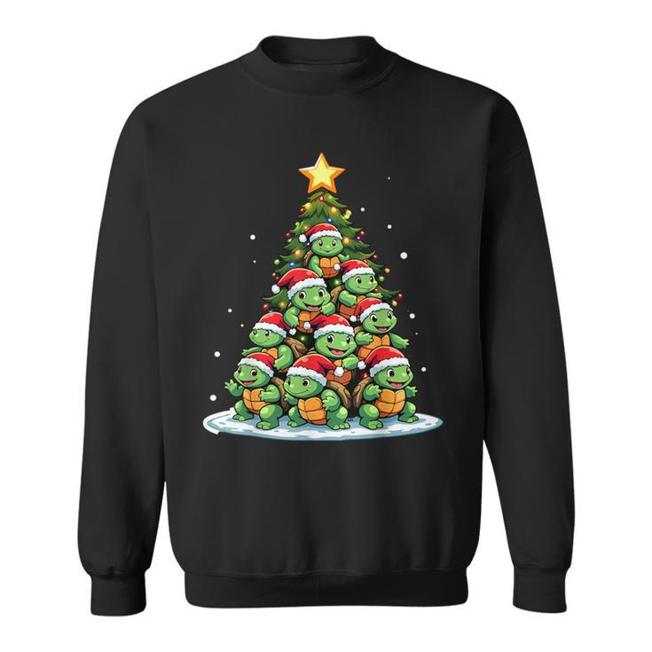 Turtle Christmas Tree Shelly Holiday Sweatshirt