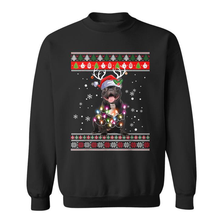 Ugly Christmas Jumper French Bulldog Dog Puppy Christmas Pajamas Sweatshirt