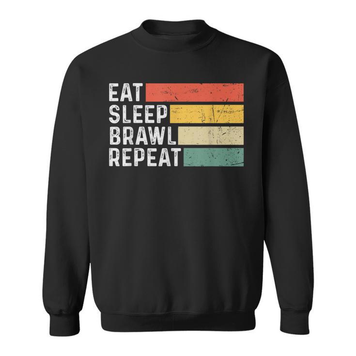 Video Gaming Game Retro Game Eat Sleep Brawl Repeat Sweatshirt