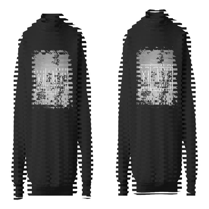 Vintage Miami Black And White Picture Sweatshirt Vintage Miami Black And White Picture Sweatshirt