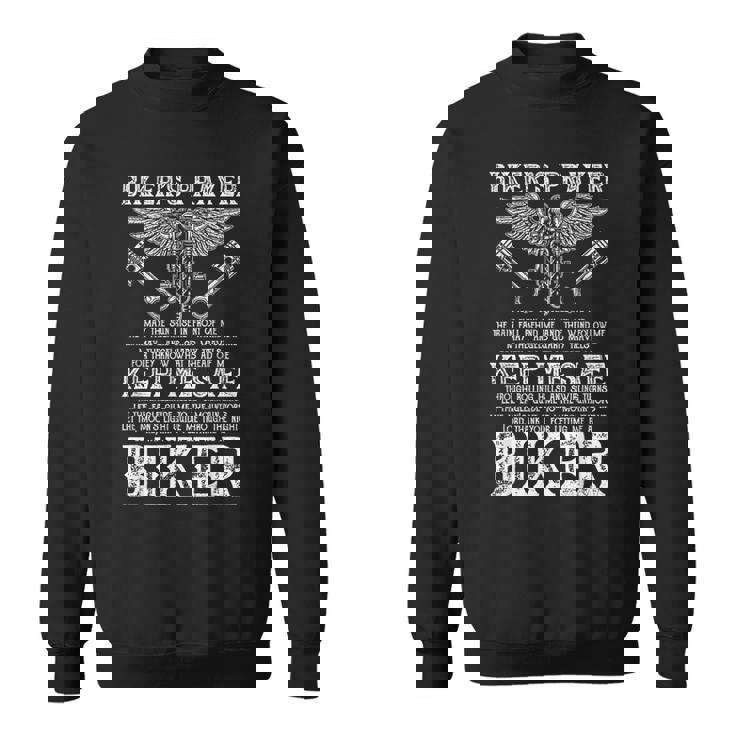 Vintage Motorcycle Biker Biker's Prayer Biking Motorcycling Sweatshirt