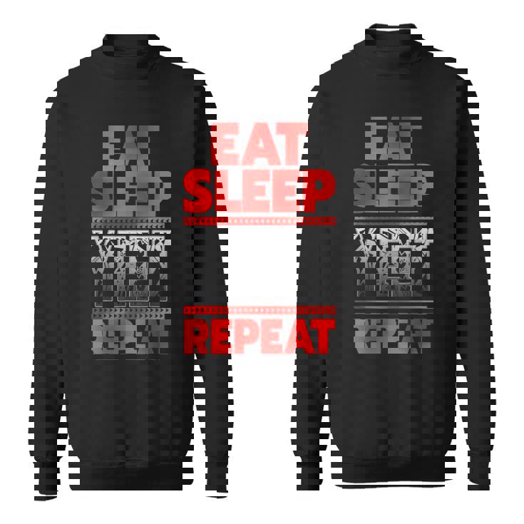 Vintage Yeet Apparel Saying Eat Sleep Repeat Sweatshirt