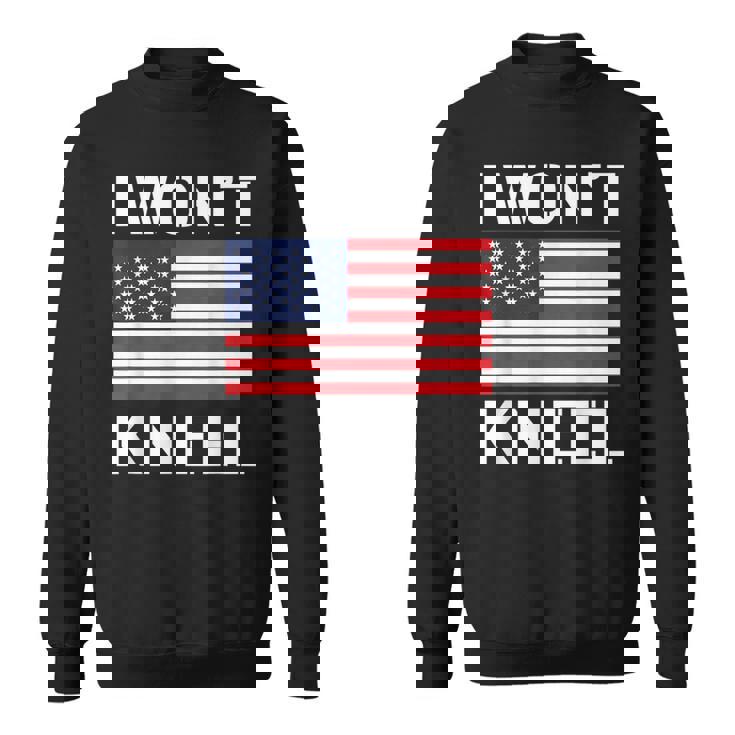 I Won't Kneel Proud American Stand Drapeau Sweater e