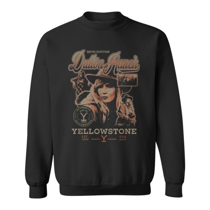 Yellowstone Iconic Beth Dutton Distressed Big Chest Poster Sweatshirt