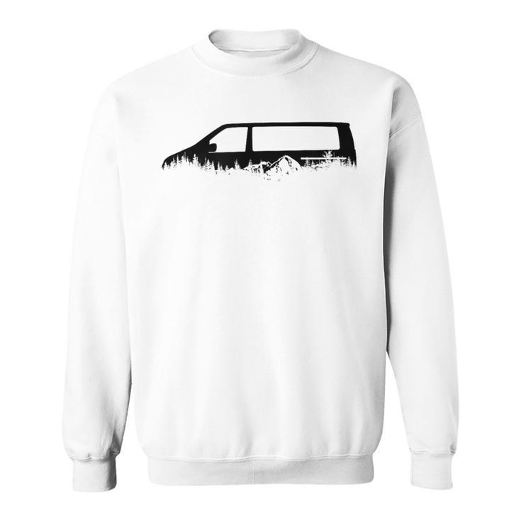 4X4 Offroad Camping T6 Outdoor Silhouette Nature Camping 4Wd Gray Sweatshirt