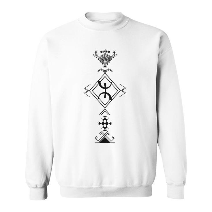 Sweatshirt Tifinagh Symbole Main Drapeau Kabyle Amazigh Berbère