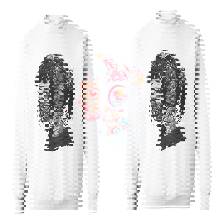 Anime Manga Gráfico Ojos Rojos Arte Anime Camisa de entrenamiento