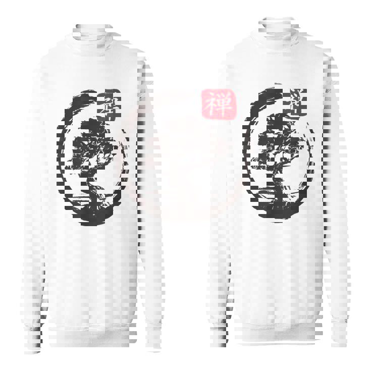 Bonsaï Zen Enso Japonais Kanji Arbre Sweater e