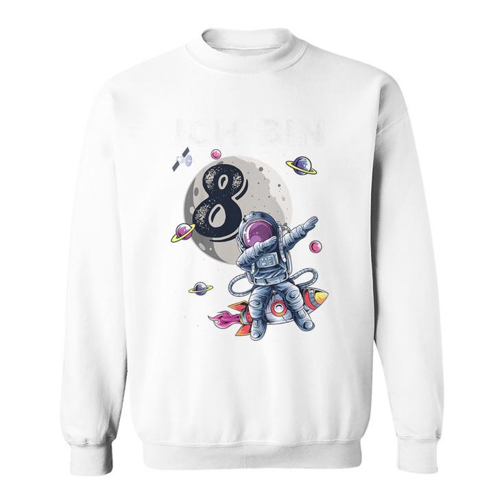 Children's Astronaut 8Th Birthday Boys 8 Years Space Astronomy Sweatshirt