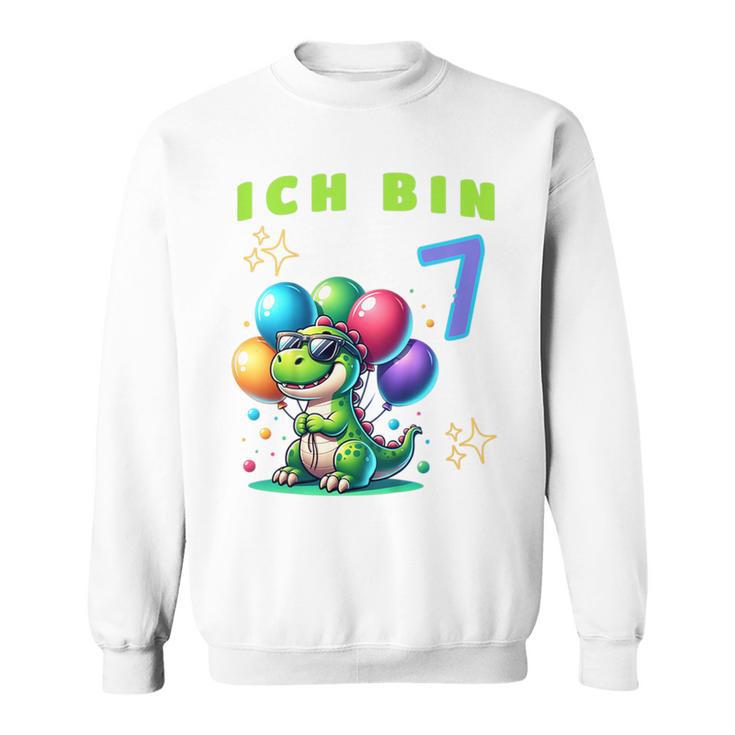 Children's Dino Children's Ich Bin Sieben 7 Jahre Alt Sweatshirt