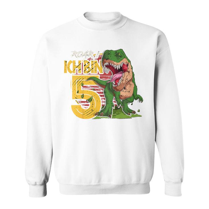 Children's Dinosaur 5Th Birthday Decoration I'm 5 Dinosaur Boys 5 Years Sweatshirt