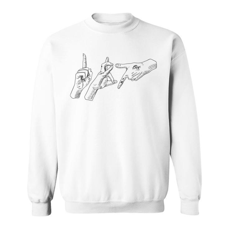 Deutschrap Hip Hop 187 Hand Shield Gesture Sweatshirt