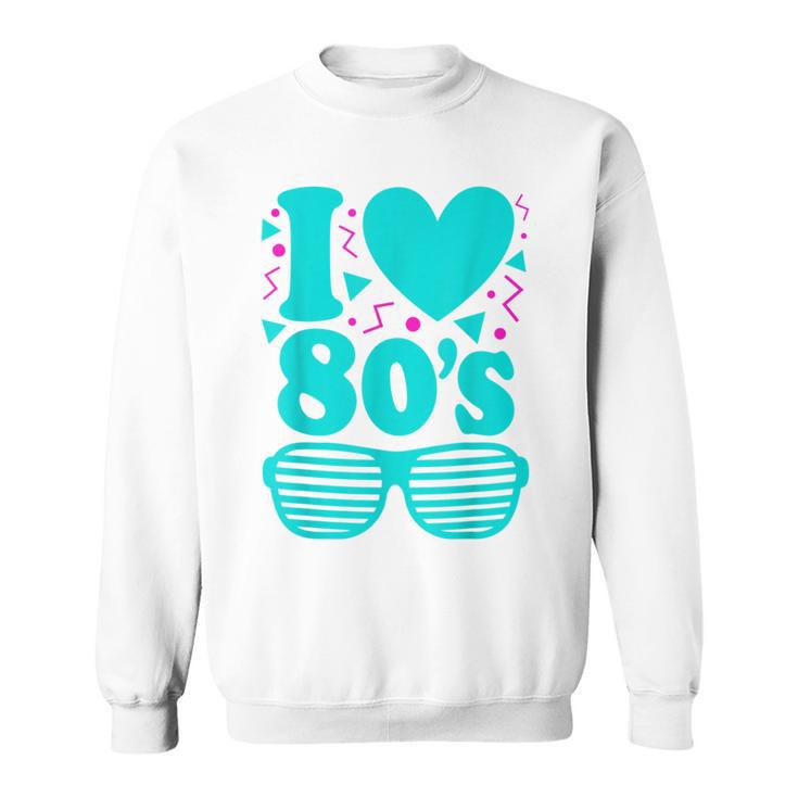 Disfraz De Fiesta Retro De Los Años 80 I Love The 80 Camisa de entrenamiento