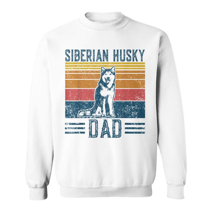 Dog Husky Papa -Intage Siberian Husky Dad Sweatshirt