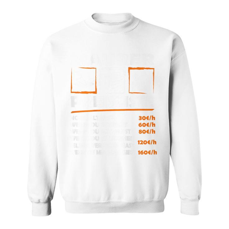 Masonry Hourly Wage With Back Print Backprint Work Sweatshirt