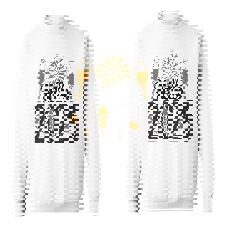 Hello 2025 Fête Réveillon Cadeau Nouvel An Festif Sweater e