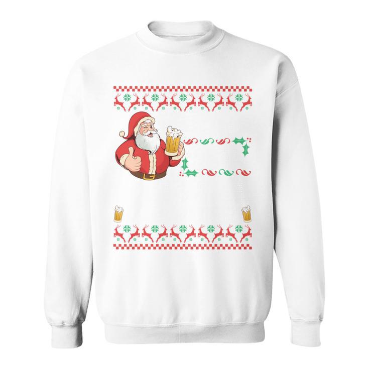 Hoho Hol Mir Mal Ein Bier- Christmas Long-Sleeved Sweatshirt