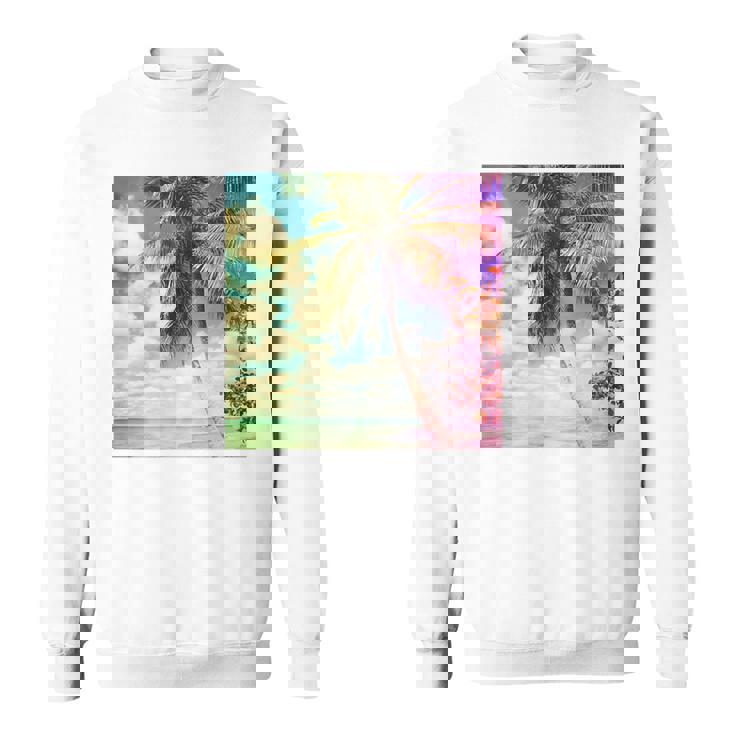 Isla Saona Palmier Prismatique Des Caraïbes Sweater e