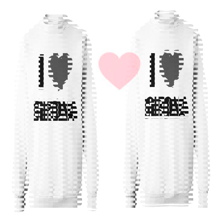 I Love Girona Ciudad En España Con Red Love Heart Camisa de entrenamiento