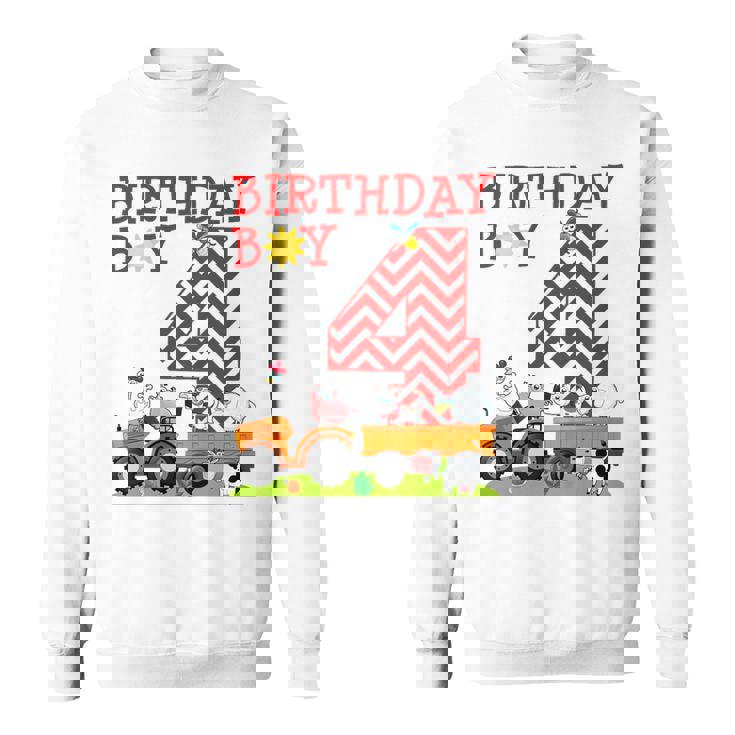 Niños Tractor Farming 4Th Birthday Boy's Camisa de entrenamiento