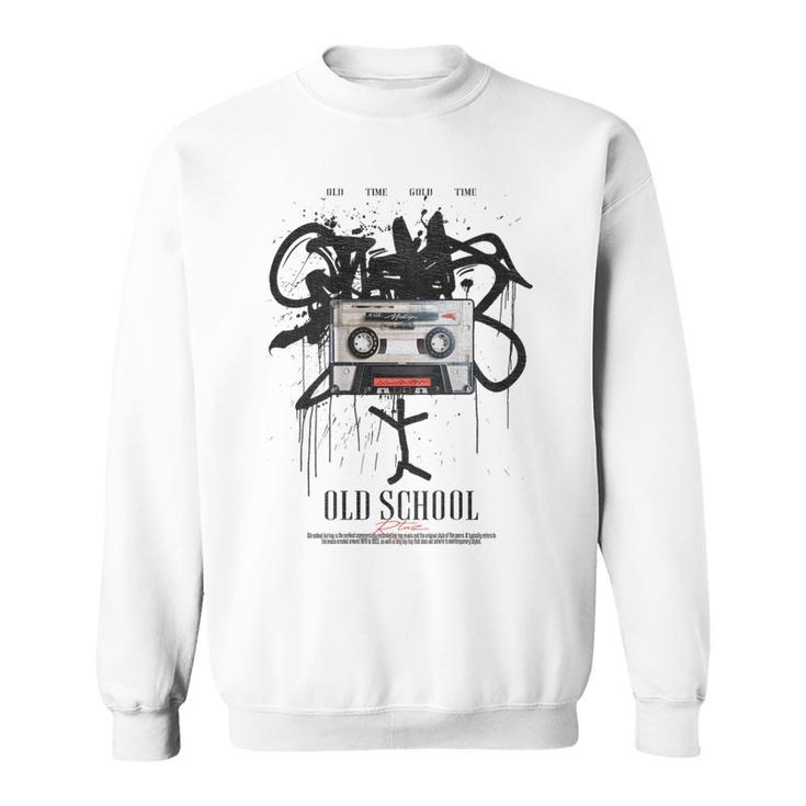 Old School Backprint Music Tapeintage Mixtape Cassette Sweatshirt